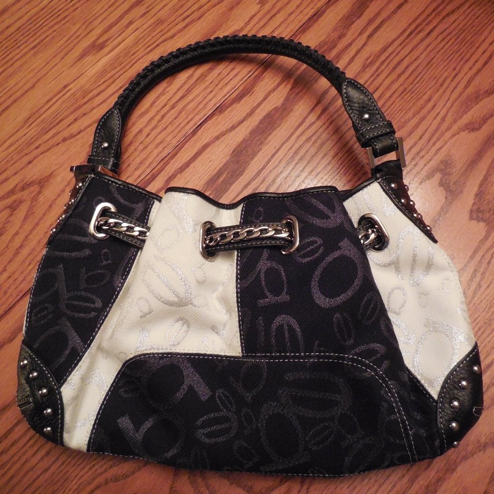 Bebe Women's Python Black/White/Blue Shoulder Bag - image 2